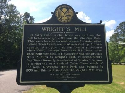 Wrights Mill Marker image. Click for full size.