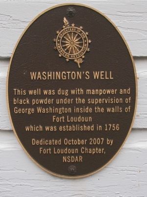 George Washington's Well Marker. Click for full size. George Washington's Well Marker image. Click for full size.
