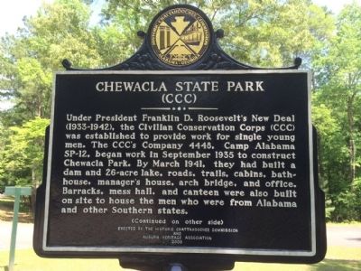 Chewacla State Park Marker. Click for full size. Chewacla State Park Marker image. Click for full size.