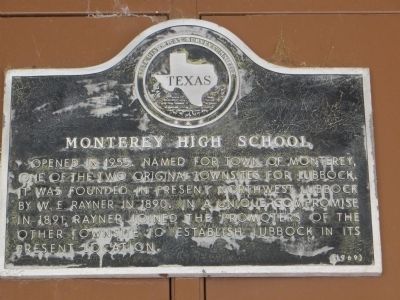 Monterey High School Marker image. Click for full size.