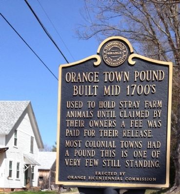 Orange Town Pound Marker image. Click for full size.