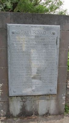 Pali Road Marker image. Click for full size.