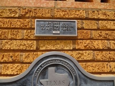 Plaque above Lubbock High School Marker image. Click for full size.