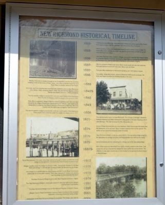 New Richmond Historical Timeline Marker image. Click for full size.