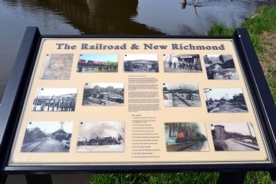 The Railroad & New Richmond Marker. Click for full size. The Railroad & New Richmond Marker image. Click for full size.