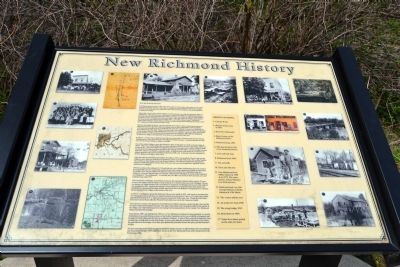 New Richmond History Marker. Click for full size. New Richmond History Marker image. Click for full size.
