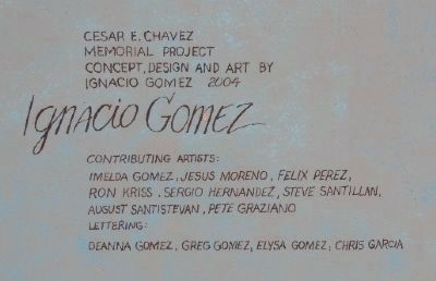 Csar Chvez Memorial: Ignacio Gomez, artist image. Click for full size.