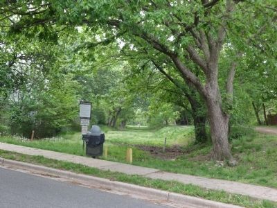 Unpaved trail across the street from the marker. Click for full size. Unpaved trail across the street from the marker image. Click for full size.