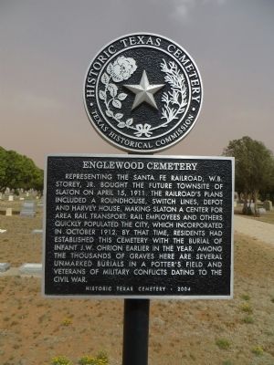Englewood Cemetery Marker image. Click for full size.