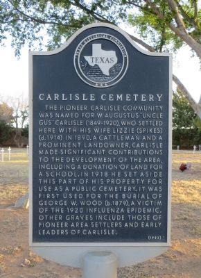 Carlisle Cemetery Marker image. Click for full size.