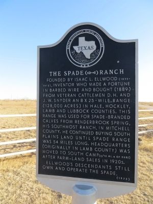 The Spade Ranch Marker image. Click for full size.