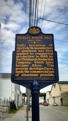 Charles Martin Hall Marker. Click for full size. Charles Martin Hall Marker image. Click for full size.