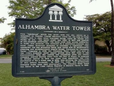 Alhambra Water Tower Marker image. Click for full size.