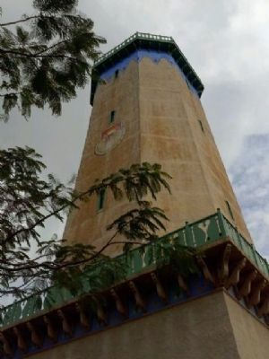 Alhambra Water Tower with Seal of City of Coral Gables, Florida image. Click for full size.