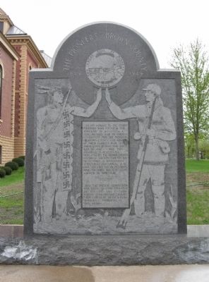 The Pioneers of Brown County Monument image. Click for full size.