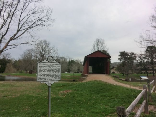 Staats Mill Covered Bridge Marker. Click for full size. Staats Mill Covered Bridge Marker image. Click for full size.