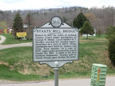 Staats Mill Bridge Marker image. Click for full size.