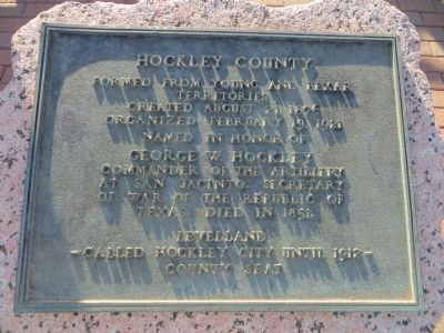 Hockley County Marker image. Click for full size.
