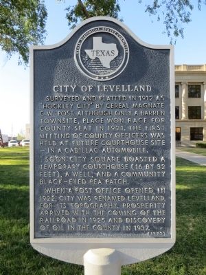 City of Levelland Marker image. Click for full size.