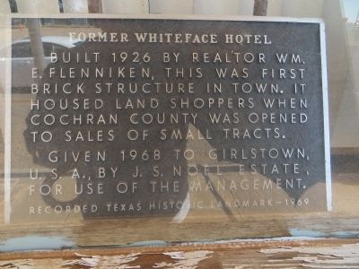 Former Whiteface Motel Marker. Click for full size. Former Whiteface Motel Marker image. Click for full size.