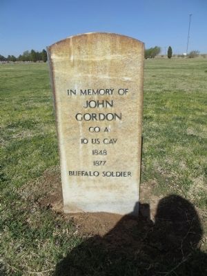 Pvt. John T. Gordon, Buffalo Soldier image. Click for full size.