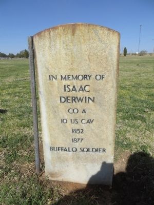 Pvt. Isaac Derwin, Buffalo Soldier image. Click for full size.