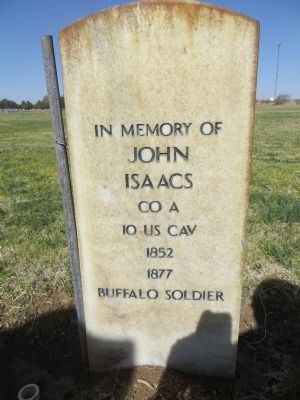 Pvt. John Isaacs, Buffalo Soldier image. Click for full size.