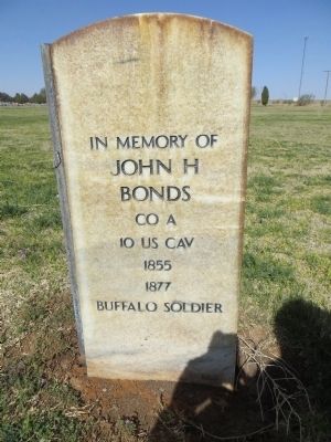 Pvt. John H. Bonds, Buffalo Soldier image. Click for full size.