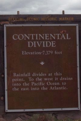 Continental Divide Marker image. Click for full size.