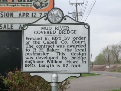 Mud River Covered Bridge Marker image. Click for full size.
