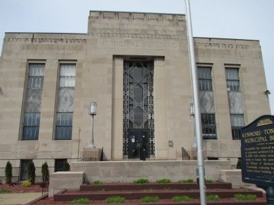 Front of Kenmore - Tonawanda Municipal Building and Marker. Click for full size. Front of Kenmore - Tonawanda Municipal Building and Marker image. Click for full size.