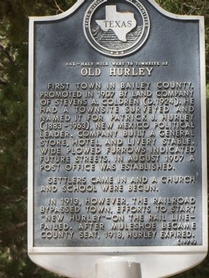 Old Hurley Marker image. Click for full size.