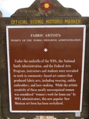 Fabric Artists: Women of the WPA Marker image. Click for full size.