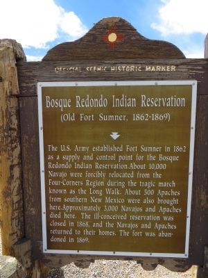 Bosque Redondo Indian Reservation Marker image. Click for full size.
