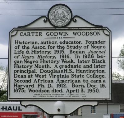 Carter Godwin Woodson Marker. Click for full size. Carter Godwin Woodson Marker image. Click for full size.