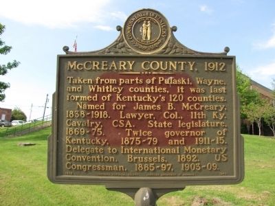 McCreary County, 1912 Marker image. Click for full size.