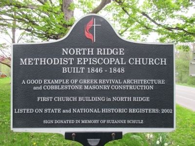 North Ridge Methodist Episcopal Church Marker image. Click for full size.