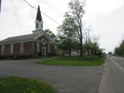 Westward View North Ridge Methodist Episcopal Church Marker. Click for full size. Westward View North Ridge Methodist Episcopal Church Marker image. Click for full size.