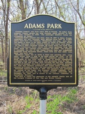 Adams Park Marker image. Click for full size.