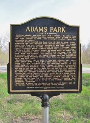 Adams Park Marker image. Click for full size.