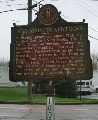 Iron made in Kentucky Marker. Click for full size. Iron made in Kentucky Marker image. Click for full size.
