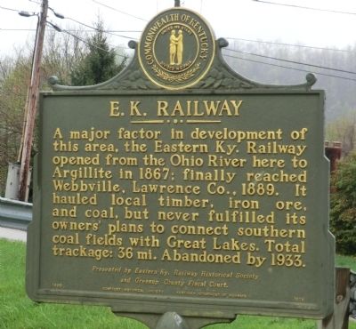 E.K. Railway Marker image. Click for full size.