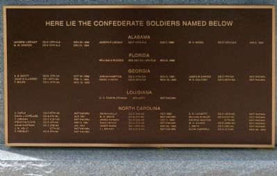 Here Lie the Confederate Soldiers Named Below image. Click for full size.