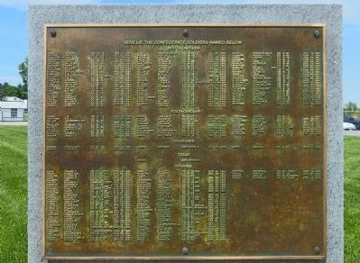 Here Lie the Confederate Soldiers Named Below image. Click for full size.