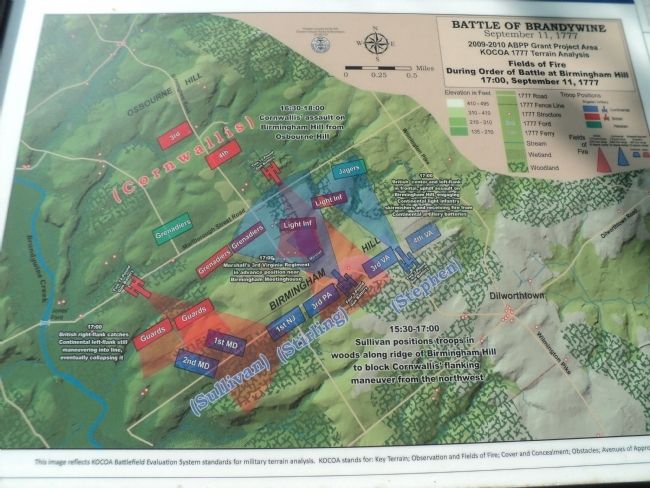 Battle of Brandywin Map from Marker image. Click for full size.
