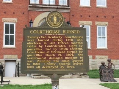 Courthouse Burned Marker image. Click for full size.