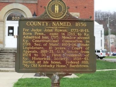 County Named, 1856 Marker. Click for full size. County Named, 1856 Marker image. Click for full size.