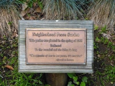 Neighborhood Peace Garden image. Click for full size.