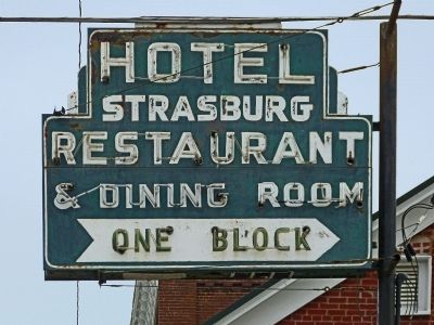 Hotel Strasburg Sign image. Click for full size.