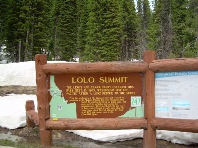 Lolo Summit Marker. Click for full size. Lolo Summit Marker image. Click for full size.